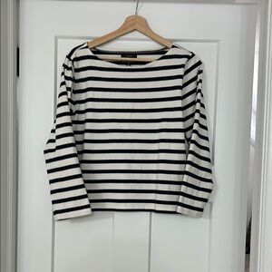 JCrew Classic mariner cloth boatneck T-shirt in stripe size M